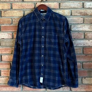 Abercrombie & Fitch Plaid Corduroy Button Up Shirt in Size Small
